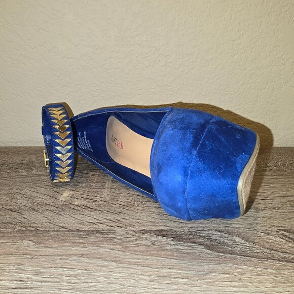 JustFab Verena Ankle Strap Cobalt Blue Heels Size 7M NWOB - Picture 12 of 13